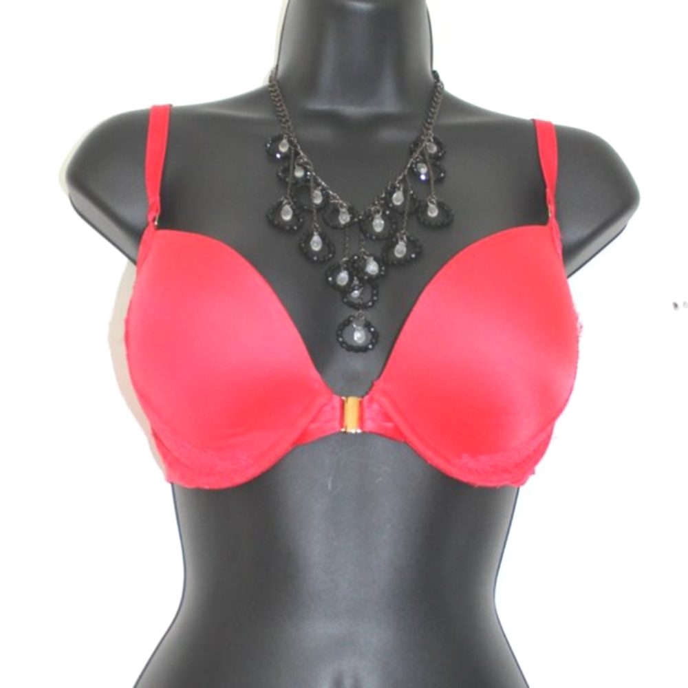 Victoria's Secret Coral Padded Push-Up Bra 32DD